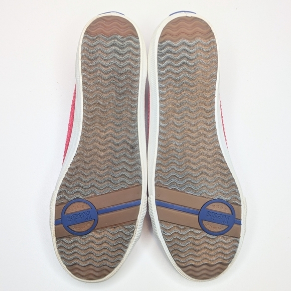 Keds Celeb red canvas perforated sneakers lace up women's size 9.5 - Picture 6 of 7